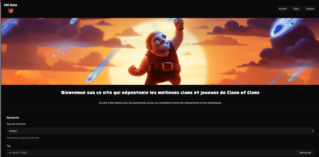 Image du projet Clash of clans Data